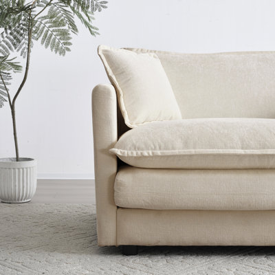 Banc confortable en chenille 4 - peu encombrant avec base, repos confortable