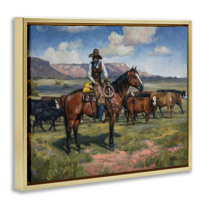 Art mural sur toile flottante Cowboy
