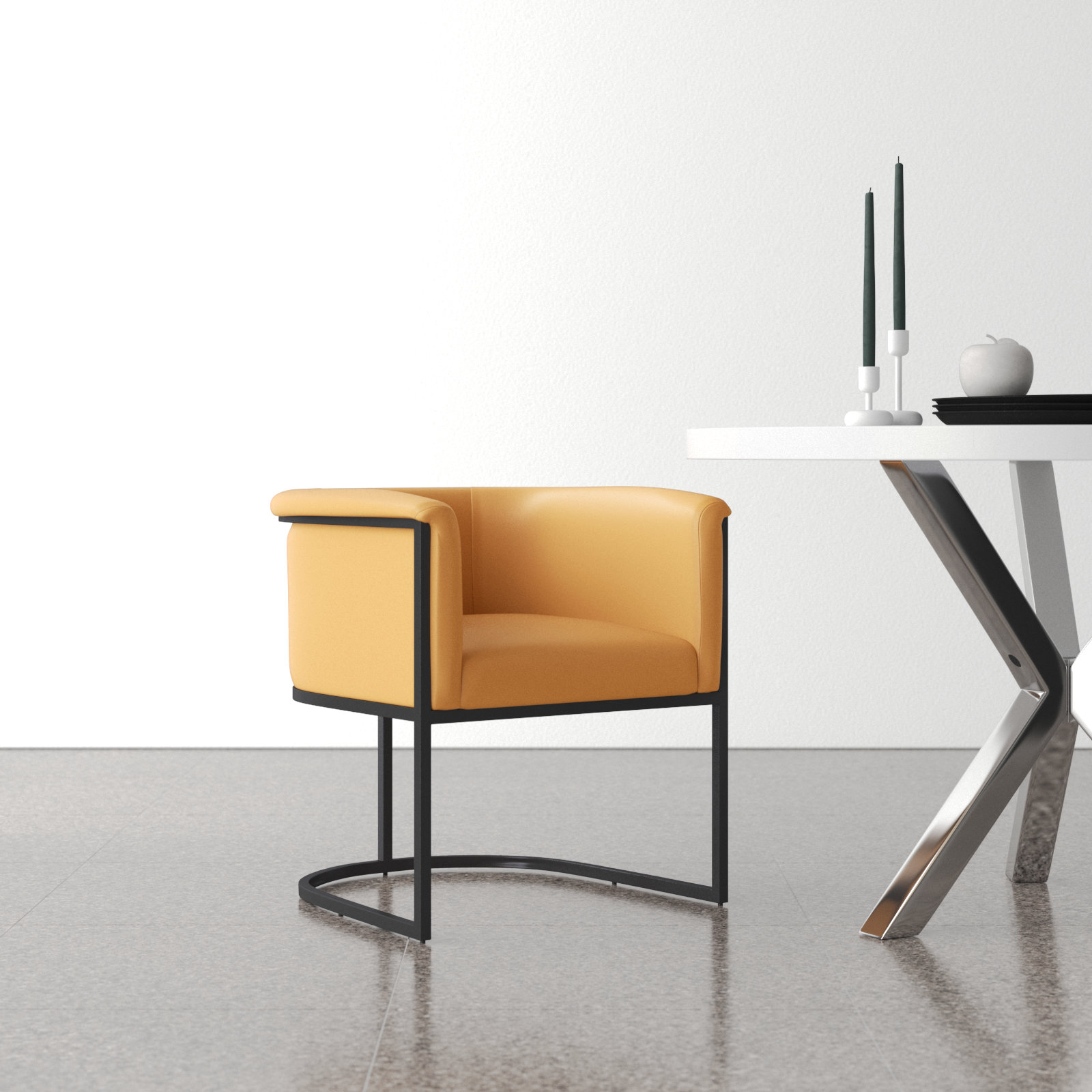 Virgil Dining Armchair, Saddle