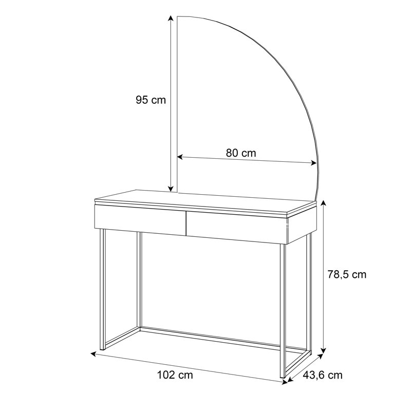 Dressing Table with Mirror