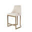 Tabouret de comptoir rembourré avec base en métal
