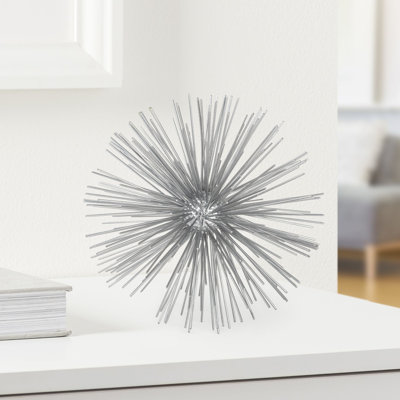 Nova 7" Silver Sputnik Starburst Tabletop Sculpture