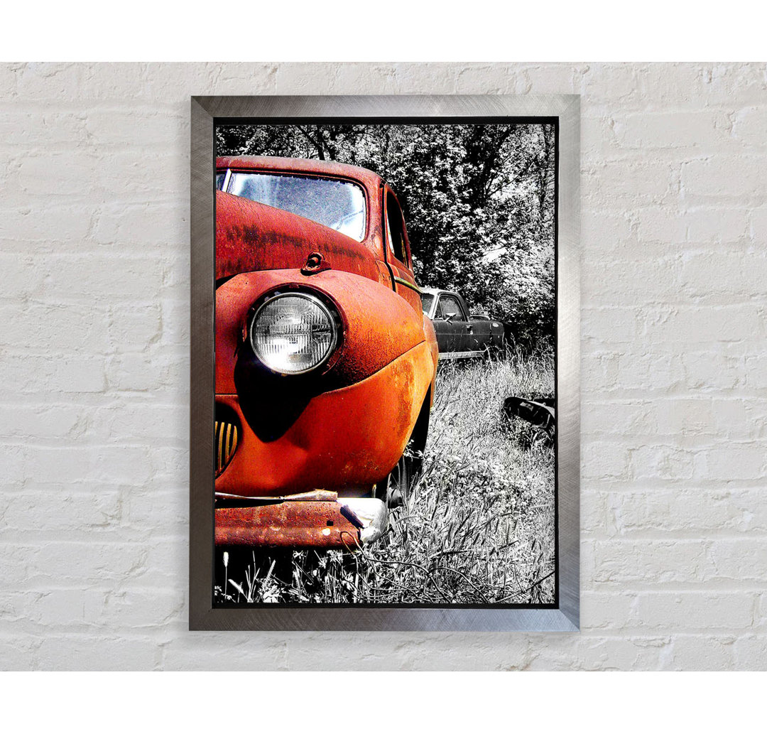 Old Banger Car In Field - Single Picture Frame Art Prints