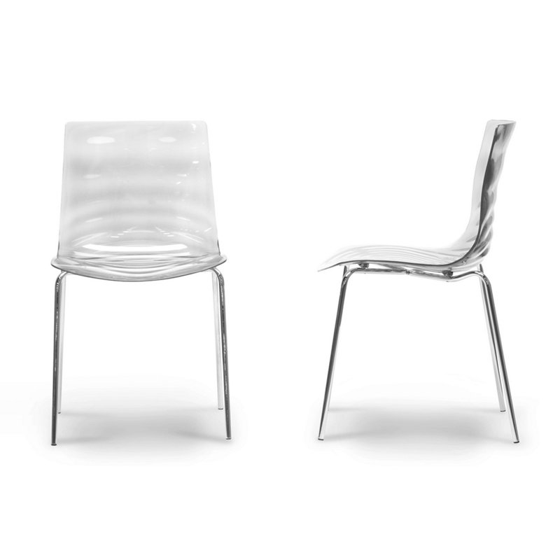  Ensemble de 2 chaises de salle à manger Studio Marisse, Transparent