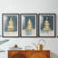 Christmas Holiday Art CXCV - reproduction sur mesure encadrée de qualité supérieure - 3 pièces-1416258428-1416258430