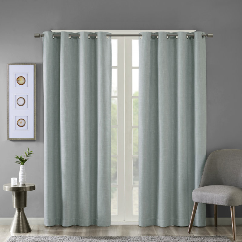 Rideau simple occultant avec œillets Maya, Poussière d'écume de mer, L 50 po x L 84 po
