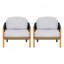 Fauteuil club d'extérieur en bois avec coussin-1678490217-1678490222