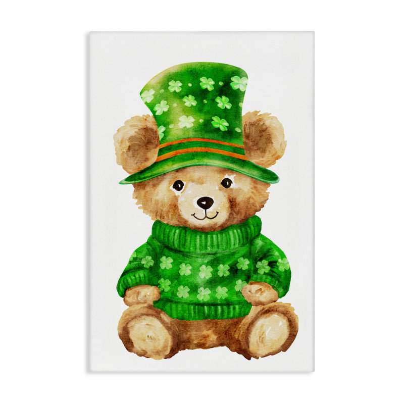 Toile d'ours St. Patty's Day, design par Amy Hall, H 24 po x l 16 po
