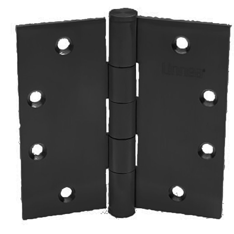 Charnière de porte 4 x 4 pouces en acier inoxydable de qualité marine, H 4 po x l 4 po, Noir satiné