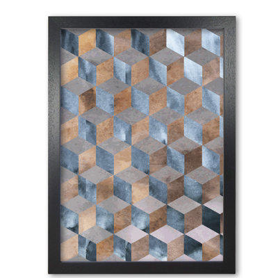 Abstract Watercolour Box - Single Picture Frame Print
