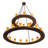 24 - Light Dimmable Wagon Wheel Chandelier