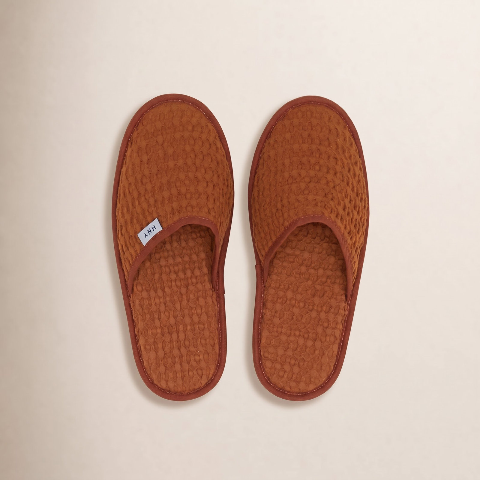 Simple Waffle Slippers, Medium, Terracotta