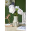 Decorative Ceramic Vase with Textured Ridged Design - 7" x 7" x 11.5" - Gold