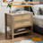 Rattan Nightstand with 2 Drawers, 1 Open Storage Shelf-188256313