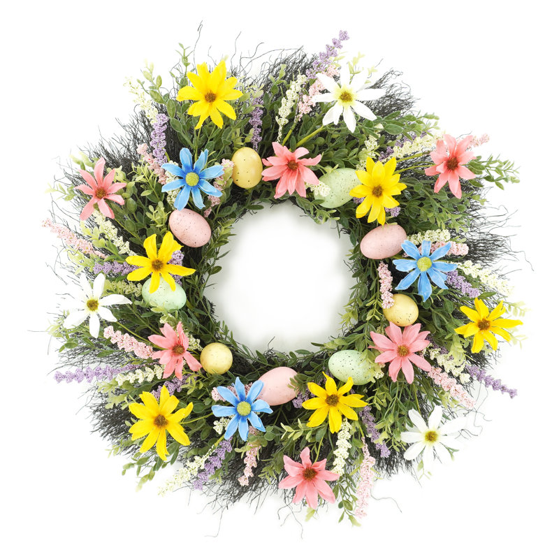 20 po marguerites colorées et couronnes de Pâques lavande