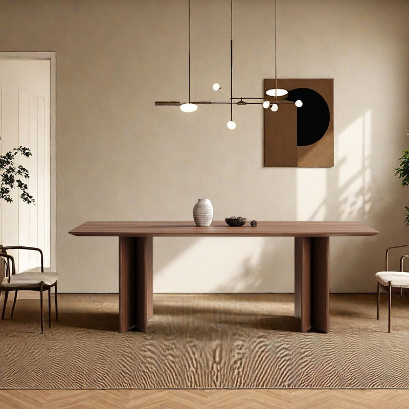 Table de salle à manger Mid-Century, H 29,5 po x L 70,9 po x l 31,5 po