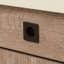 Base de bibliothèque de style campagnard avec armoire de rangement à deux portes, finition brune