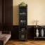 Armoire de porte moderne en verre à quatre niveaux avec rangement à cinq niveaux pour le hall d'entrée, la salle de bain et la salle à manger-1709218000-1710893973