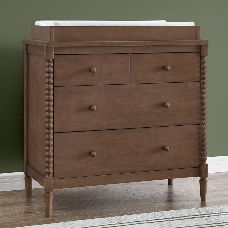 Saint Changing Table Dresser, Teak Brown