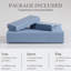Ensemble de housse de couette à très grand lit, 2 pièces Shabby Chic Farmhouse, motif à volants rétro, microfibre douce, bleu-126214295-126214300