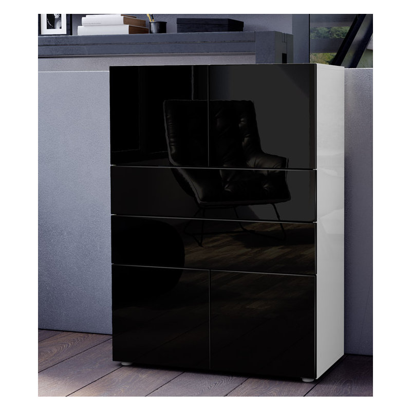 Mccutchen 76cm Sideboard, Black (glossy)