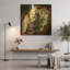 «La Vierge» par Gustav Klimt, art mural en métal doré, 36 po x 36 po-1996011759
