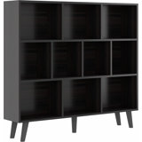 WAHEY Bookcase, 10 Cube Open Storage Display Bookshelf With Legs, HOFB013