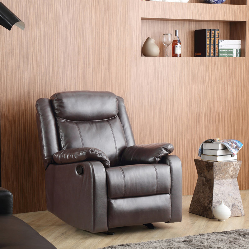 Fauteuil inclinable contemporain, Marron foncé
