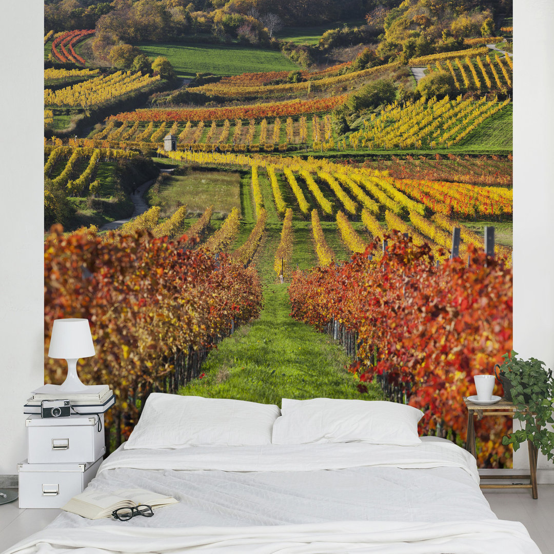View of a Vineyard 2.9m x 4.32m Embossed Matte Peel & Stick Wallpaper Roll