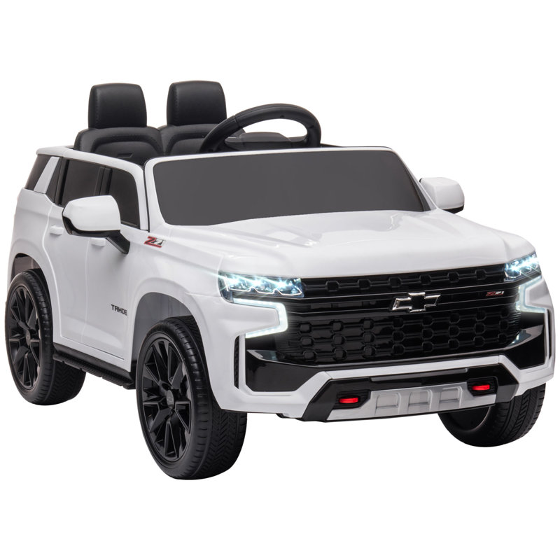 Aosom White 12V Electric Ride-On Car with Remote Control
