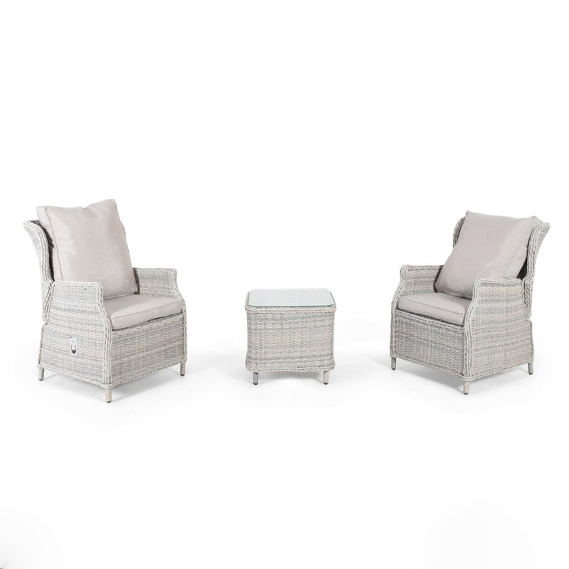 Canica Reclining 2 Seat Rattan Bistro Set