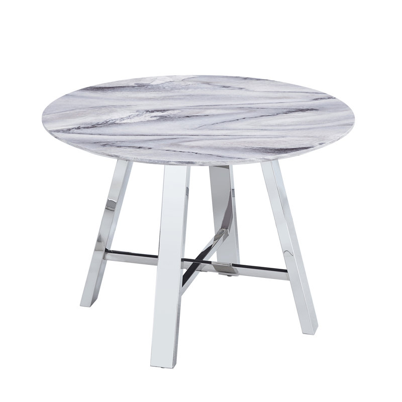 Elegant Modern Minimalist Round Marble Dining Table