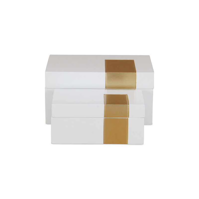 Tyde 2 Piece Wooden Decorative Box Set