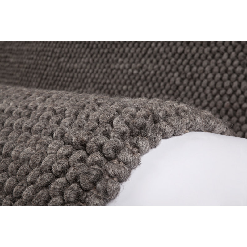 Loft Geometric Handmade Area Rug, Rectangular 160 x 230cm, Graphite