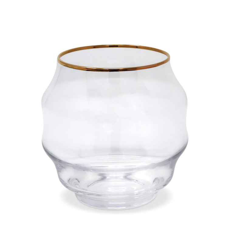 DOF Glasses Unique Shaped And Gold Rim