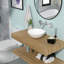 Lavabo de salle de bain vasque circulaire en céramique