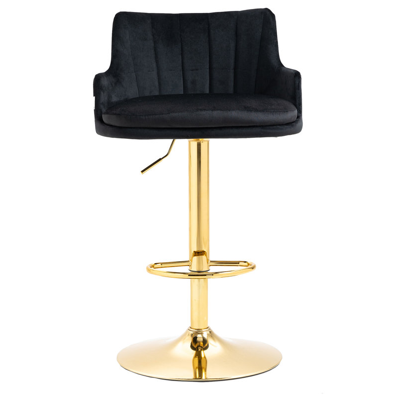 Tabouret pivotant à hauteur réglable, Noir