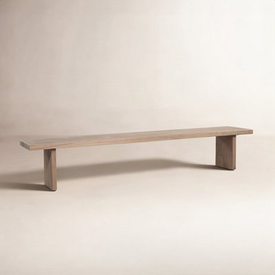 Cognac Solid Wood Bench