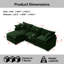 105" Modular Sectional Couch,Upholstered Soft Chenille Fabric Sofa,3 Seater With Ottoman L Shape Sofa Green-1931932734