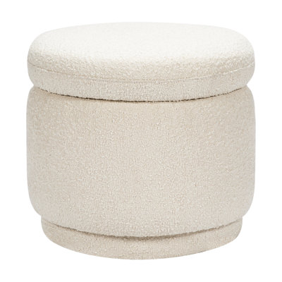 Enoki 21" Wide Round Storage Ottoman with Storage
