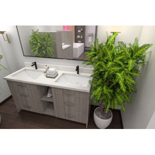 Sarasota 61" Double Bathroom Vanity Base, Ready to Install