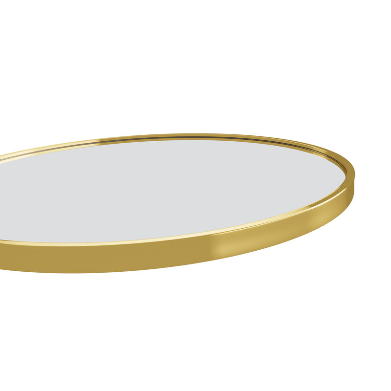 Glass D-Shaped Wall Full Length Mirror
