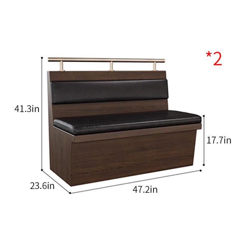 Banc rembourré en similicuir American American Cafe