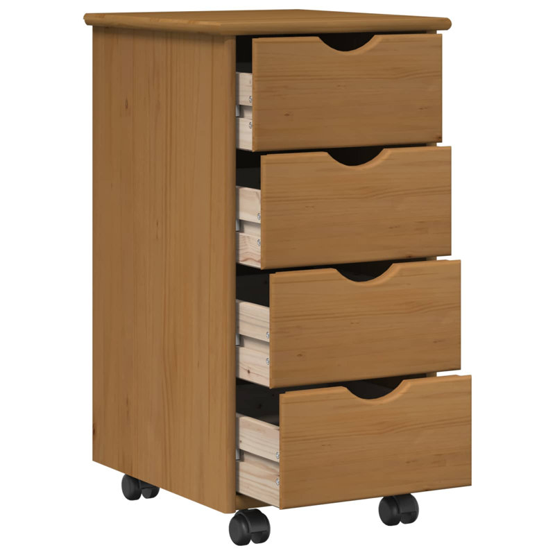 Solid Wood Writing Desk, Honey Brown