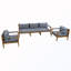Ensemble de canapé modulaire d'extérieur 3 pièces avec coussins amovibles-231294235