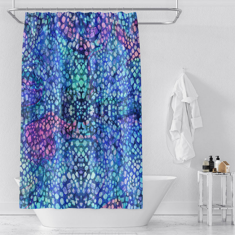 Rideau de douche simple Sheryl, 70 po x 90 po