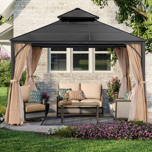 ABCCANOPY The Polycarbonate Roof Gazebos Metal Patio Gazebo | Wayfair