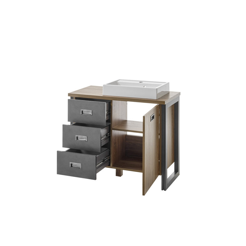 Kennemer 910mm Free Standing Single Bathroom Vanity with Top