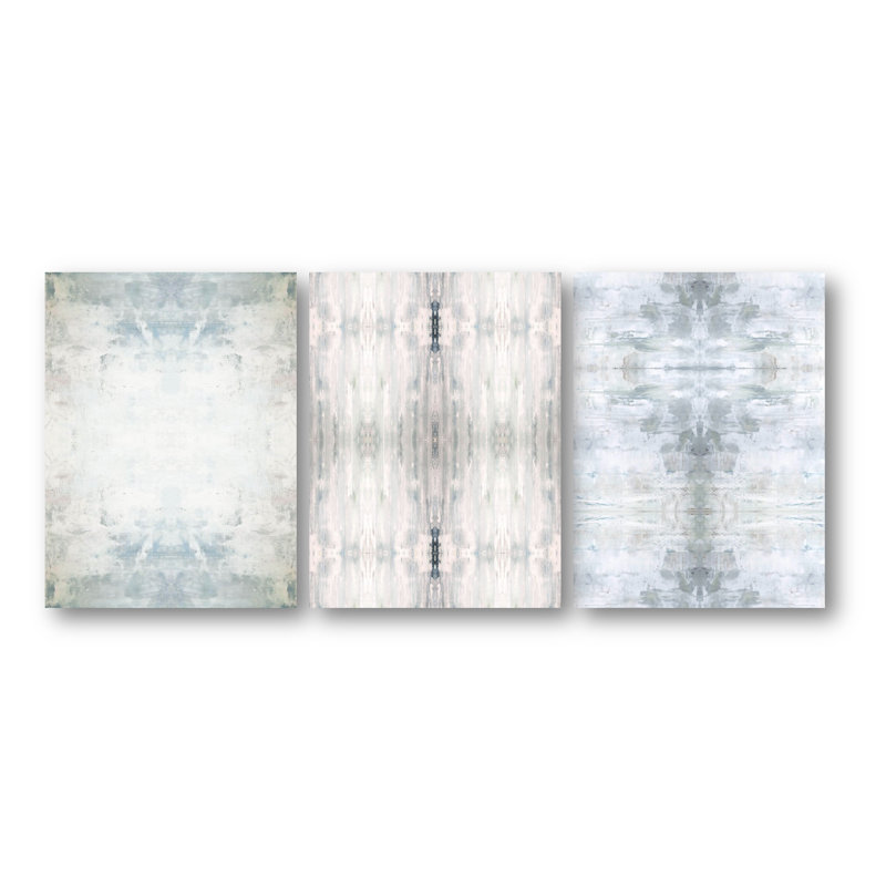 «Geode Set II» par John Beard - reproduction d'artiste sur toile, H 24 po x l 60 po x P 1,5 po, Unframed