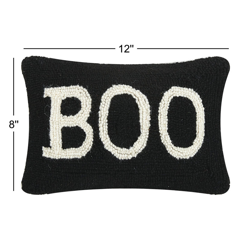 Boo Halloween Mini Wool Hook Pillow